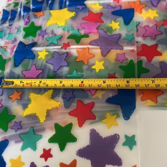 CLEARANCE 24 pcs Star Bags Clear Bags Loot Bags Favor Bags Treat 6.25x6.25" In. - Picture 6 of 7